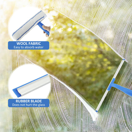 Brosse à vitres 3 en 1 avec manche de 135 cm de long