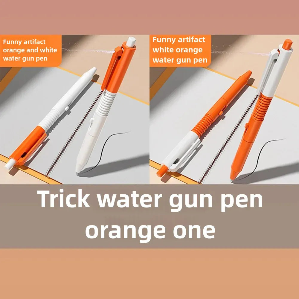 1 Piece of Trick Friend Toy Water Gun Pen, Press Spray Water, Small Water Gun for Stress Relief and Spray Water, It Is Also a Writing Pen, Suitable for Teenagers to Play Trick Games, Suitable for Various Holiday Gifts