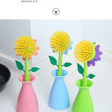 Brosse de nettoyage en forme de vase, pour évier, poêle,