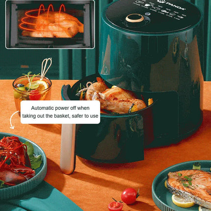 Friteuse à air chaud domestique sans huile et sans fumée, automatique, grande capacité, intelligente et multifonctionnelle