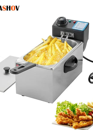 4L Electric Deep Fryers Oil Oven Adjustable Thermostat Fried Chicken Grill French Fries Frying Machine Heating Cooker 2000W