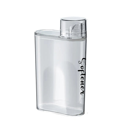 Bouteille distributrice de lessive transparente avec réservoir fermé