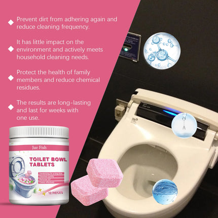 Toilet Cleaning Effervescent Tablets Cleaning Stains Remover Yellow Deodorant Freshener Automatic Toilet Bowl Bathroom Cleaner