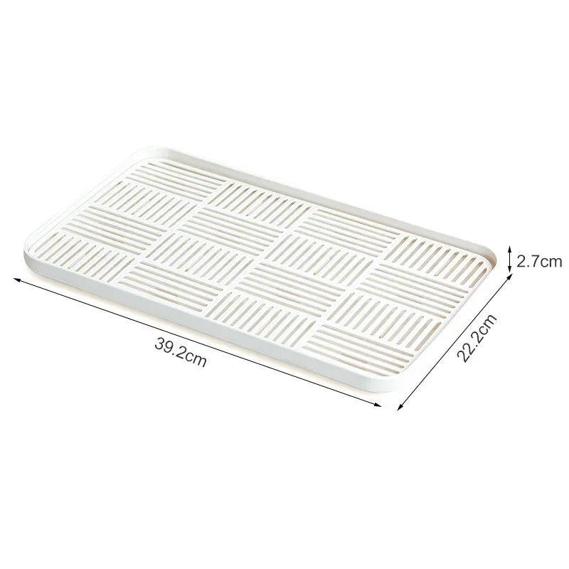 Plastic Drain Rack Dish Cup Drainer Dryer Tray Sink Dinnerware Drying Rack Worktop Kitchen Organizer Water Filter Tray Shelf