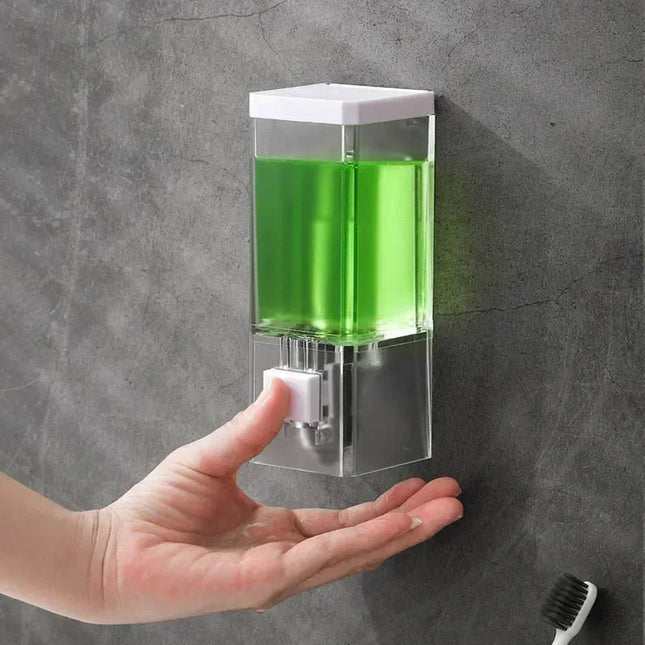 Distributeur de savon manuel sans perforation - E-menage