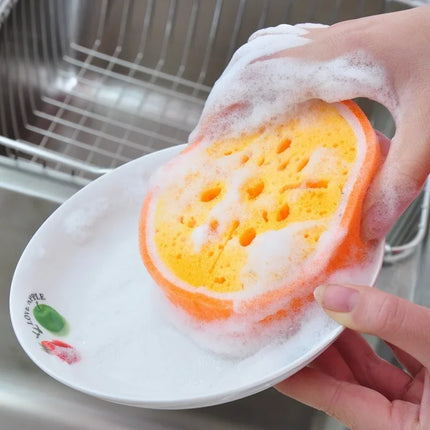 Éponge épaisse en forme de fruit pour la vaisselle - E-menage