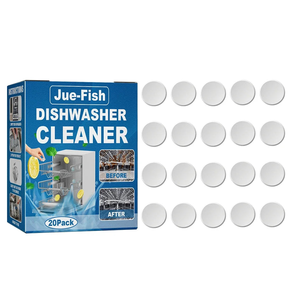1-10pack Dishwasher Cleaner Strong Oil Stain Removal Descaling Detergent Tablets Kitchen Cleaning Tools Dishwasher Cleaning