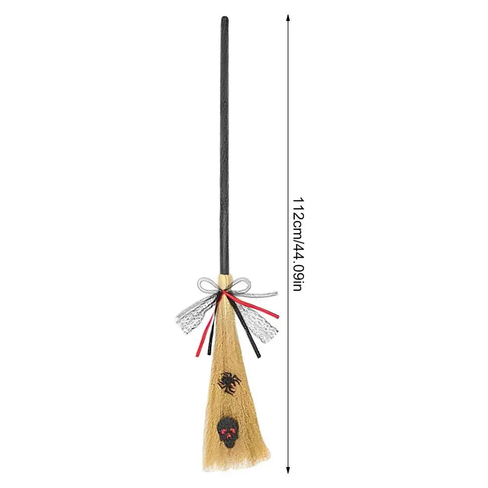 Witch Broom Halloween Witch Broom With Detachable Handle  Broom Props Party Supplies for Halloween Costume Decoration
