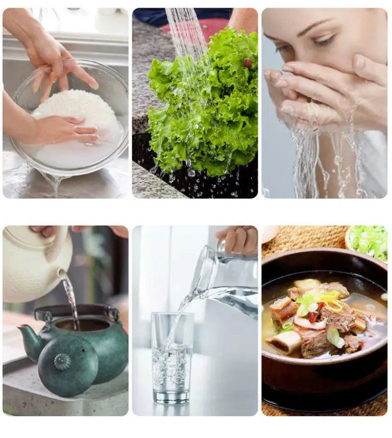 Kitchen Faucet Filter 360° Household Water Purifier Third Gear Universally Anti Splash Shower Head Tap-water PP Cotton Filter