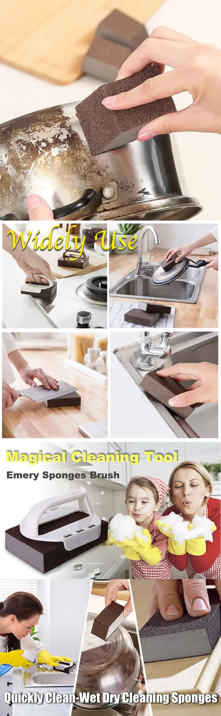 Éponge émeri magique pour la cuisine - E-menage