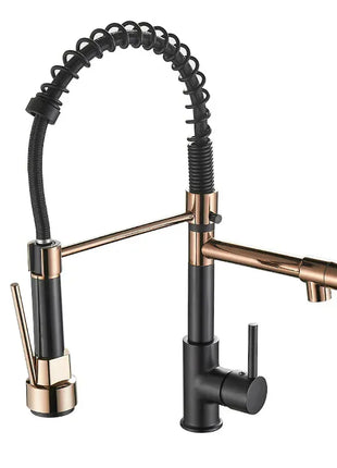 GEGVE Kitchen Faucets Removable taps Brush Brass faucet Water hydrant robinet for kitchen accessories Pull Out Spout Hot Cold