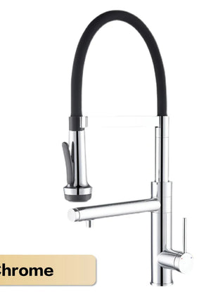 Luxury chrome brass kitchen faucet magnetic suction design with filtered water single hole cold and hot dual control sink faucet