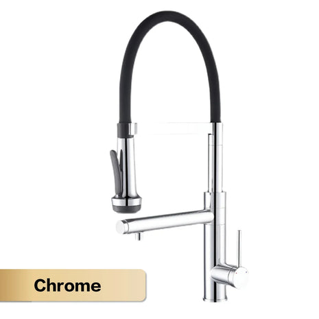 Luxury chrome brass kitchen faucet magnetic suction design with filtered water single hole cold and hot dual control sink faucet