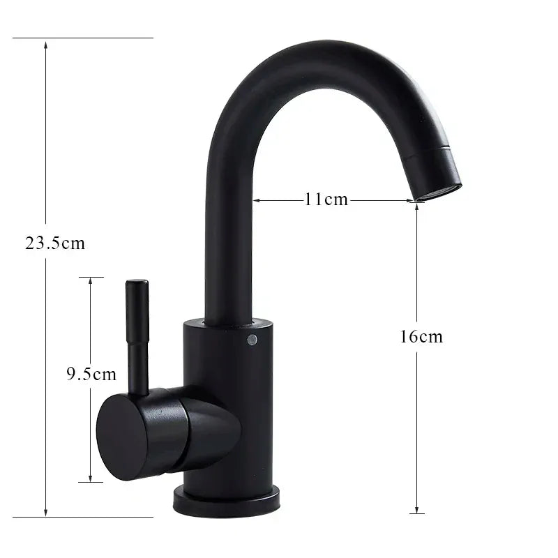 304 stainless steel bathroom basin faucet hot and cold wash mixer faucet 360 rotating sink faucet bathroom single handle faucet