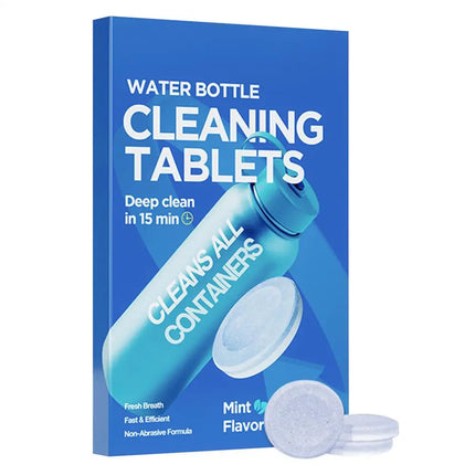 Pastilles Nettoyantes Effervescentes pour Bouteilles d’Eau &amp; Bouilloires – 24 Comprimés Détergents Puissants Anti-Odeurs