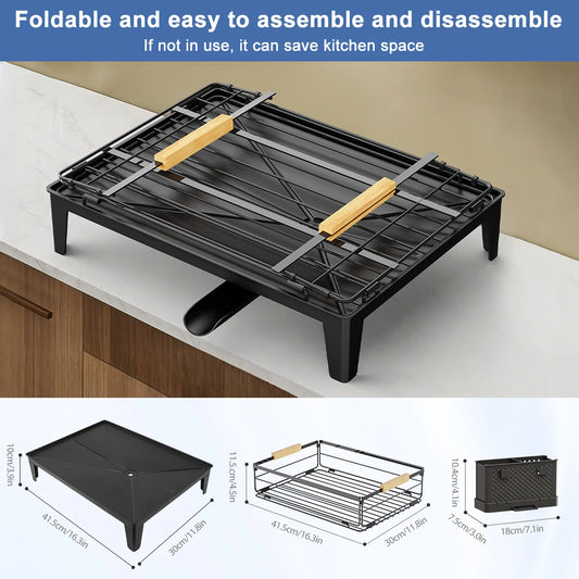 Multifunctional Dish Drying Rack for Kitchen Counter Sink Dish Rack with Drainboard Dish Dryer Drainer With Cutlery Holders