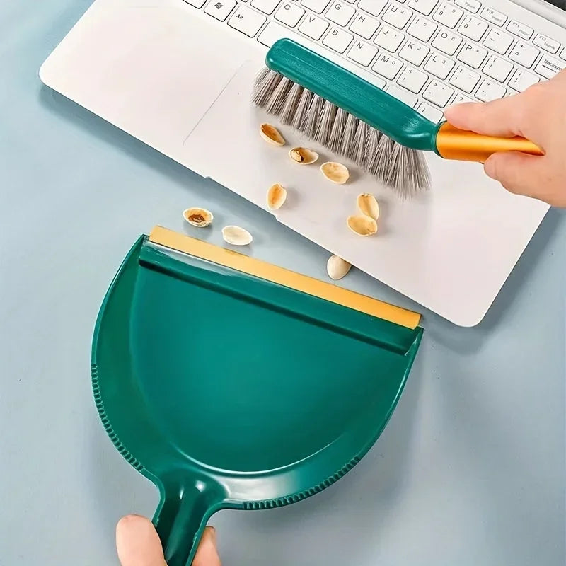 1 Set of Desktop Broom Set, Compact Broom, Suitable for Household Durable Plastic Shovel Brushes, Easy To Store and Use
