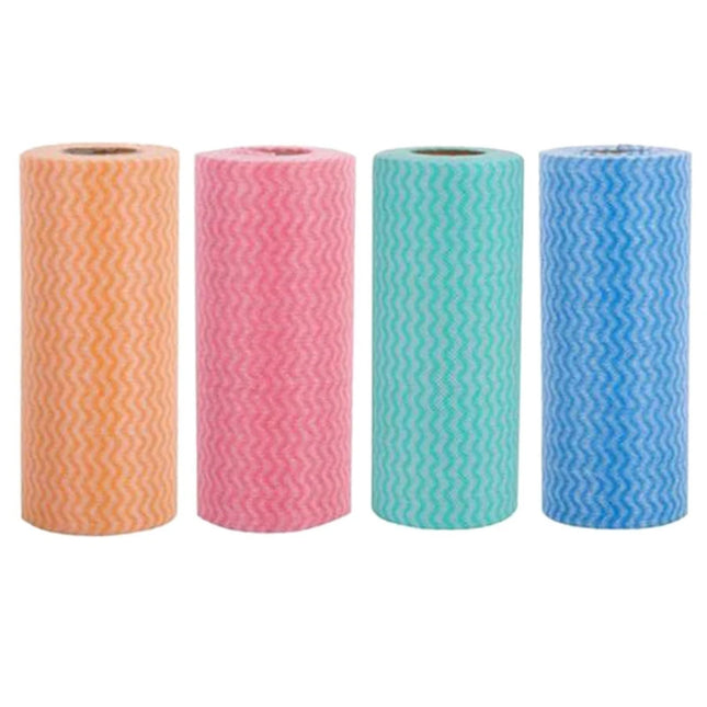 67NEW - Lot de 4 rouleaux de 200 chiffons de nettoyage jetables