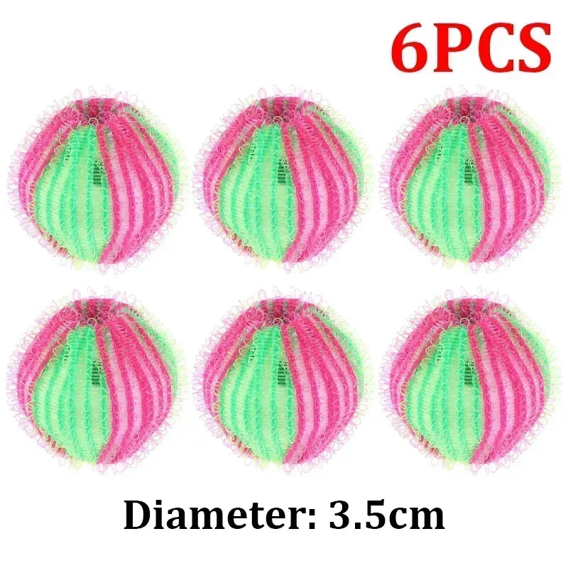12/6 Piece Set Laundry Washing Machine Hair Filter Floating Lint Remover Catcher Reusable Laundry Ball Dirt Collection Products - E-menage