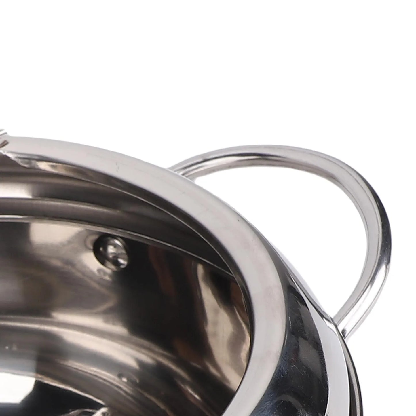 Deep Fryer Pot 201 Stainless Steel 2.2L Japanese Frying Pot with Oil Drain Temperature Control and Lid for Kitchen Stove