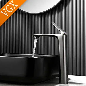 VGX Multifunctional Bathroom Faucets Pull Out Basin Mixer Sink Faucet Gourmet LED Temperature Tap 360° Tapware Crane Brass White