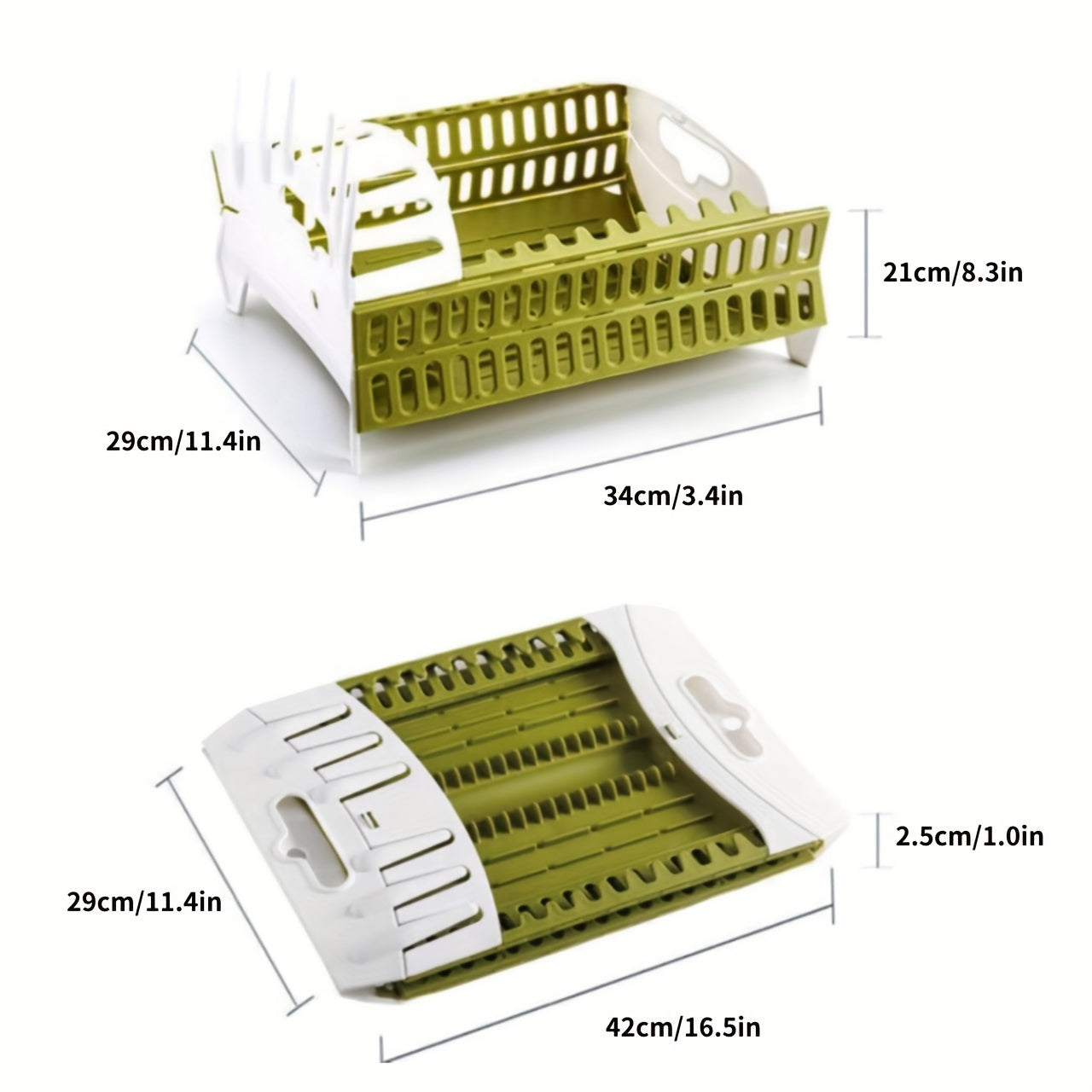 1pc Foldable Dish Rack, Dish Draining Tray, Collapsible Dish Rack, Dinnerware Drainer Organizer