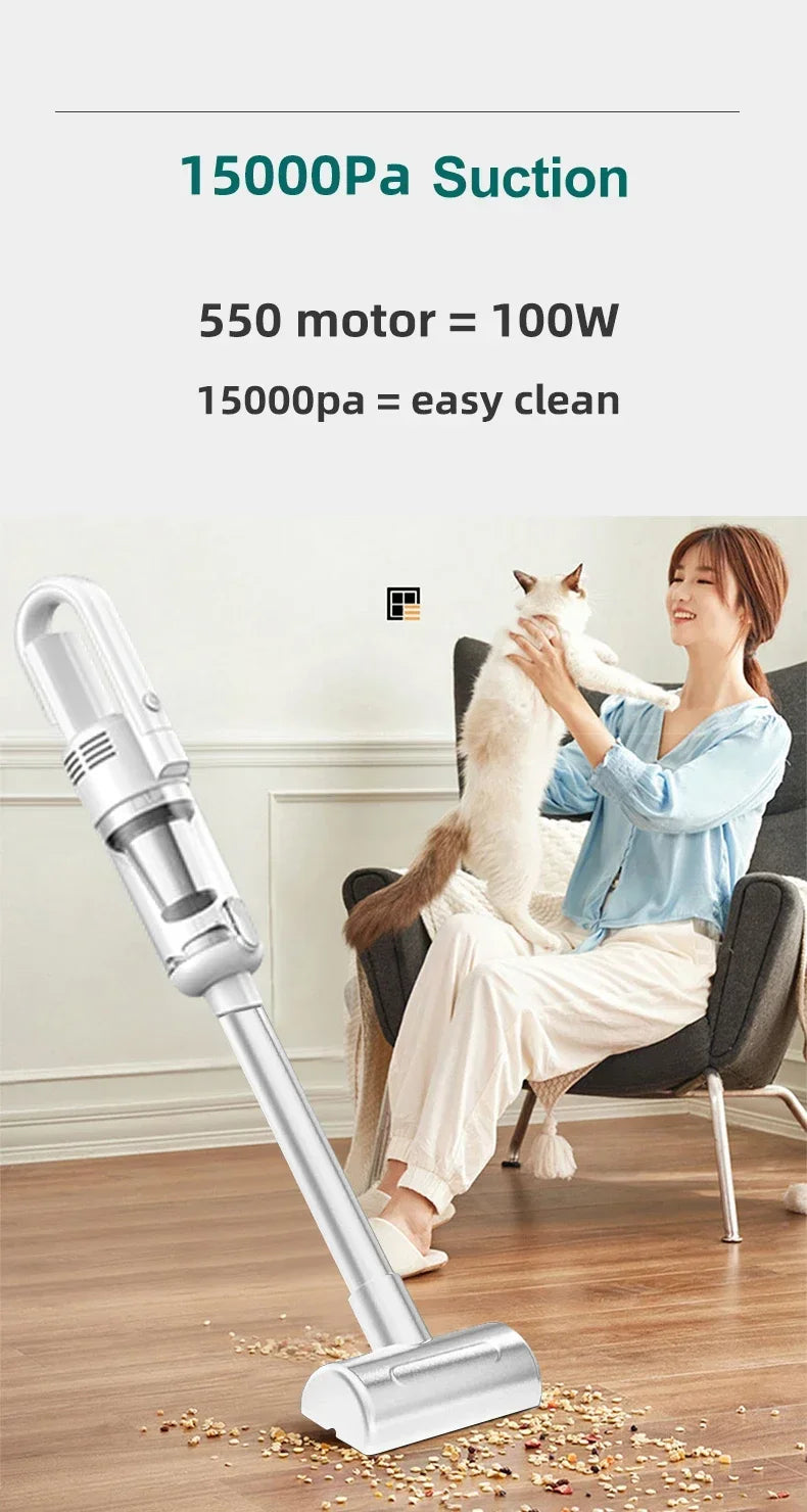 15000pa Multifunctional Wireless Vacuum Cleaner for Car Floor Household Handheld Vacuum Cleaner Powerful Suction HEPA Filter