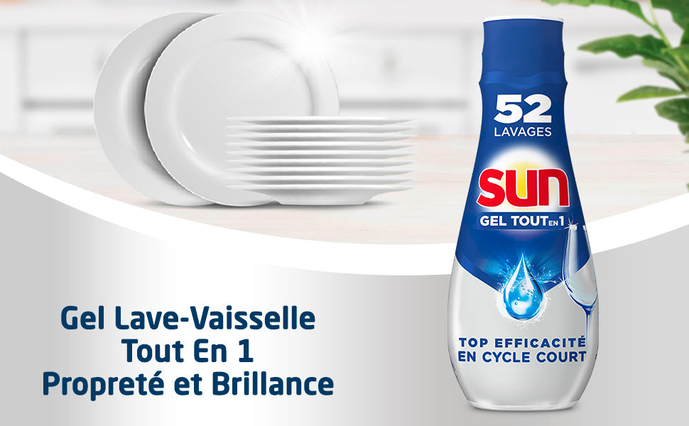 SUN - Gel Lave-Vaisselle Tout En 1 - E-menage