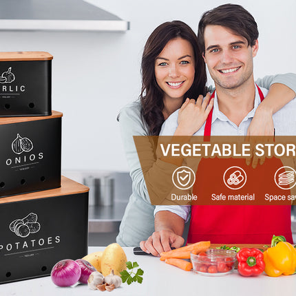 yeslusy - kit de 3 boîtes de rangement - E-menage