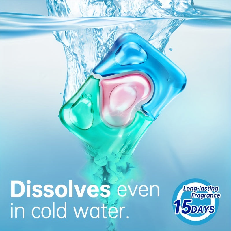 50 capsules de lessive 3 en 1 haute efficacité - Adoucissant - E-menage