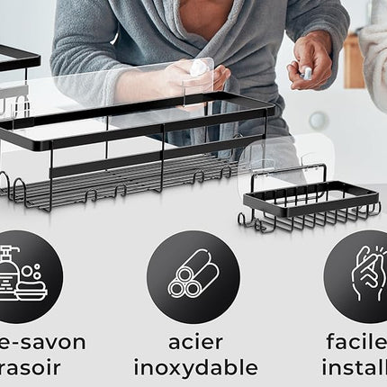 W&S - Lot de 3 Etagere Salle de Bain - E-menage