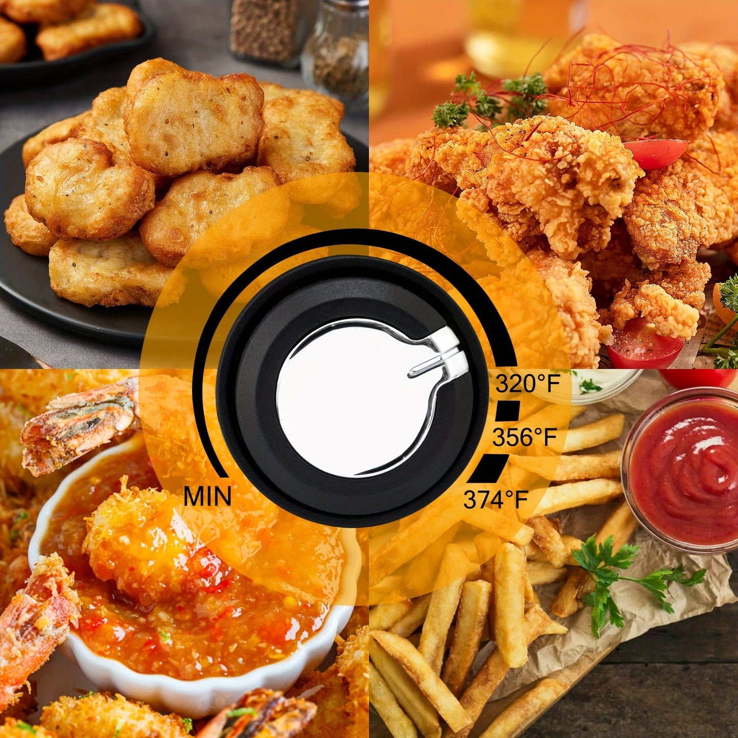 1.5 Liters/1.6 Qt. SUSTEAS Electric Deep Fryer - Compact Home Deep Fryer with Cool Touch Sides, Nonstick Basket, Easy Cleaning Design, and Safe Operation - Perfect for Small Families and Space-Saving Kitchen