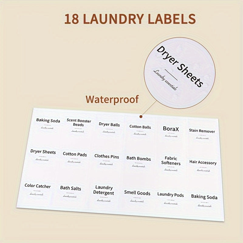 4-Piece Farmhouse Laundry Room Organization Set - Glass Jar Containers with Labels for Laundry Detergent, Flavor Enhancer, and Cookies Storage - Decorative Laundry Room Essentials for a Clutter-Free Space