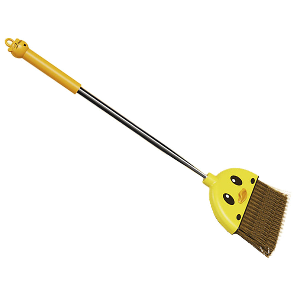 Cleaning Broom Mini Yellow Duck Broom Kids Cartoon Broom Toy Cleaning Tool Home Broom Dustpan Brush Toddler Broom for Children